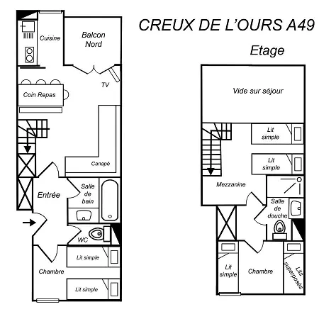 Creux De L'ours A Et B Apartment *