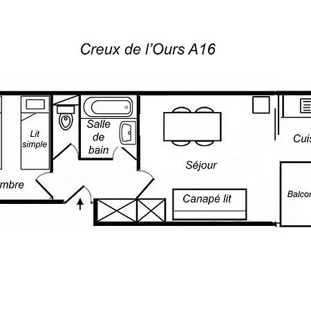 Creux De L'ours A Et B Apartment *