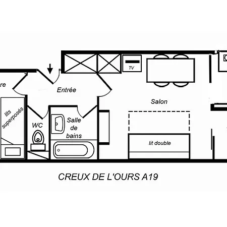 Creux De L'ours A Et B Apartment *